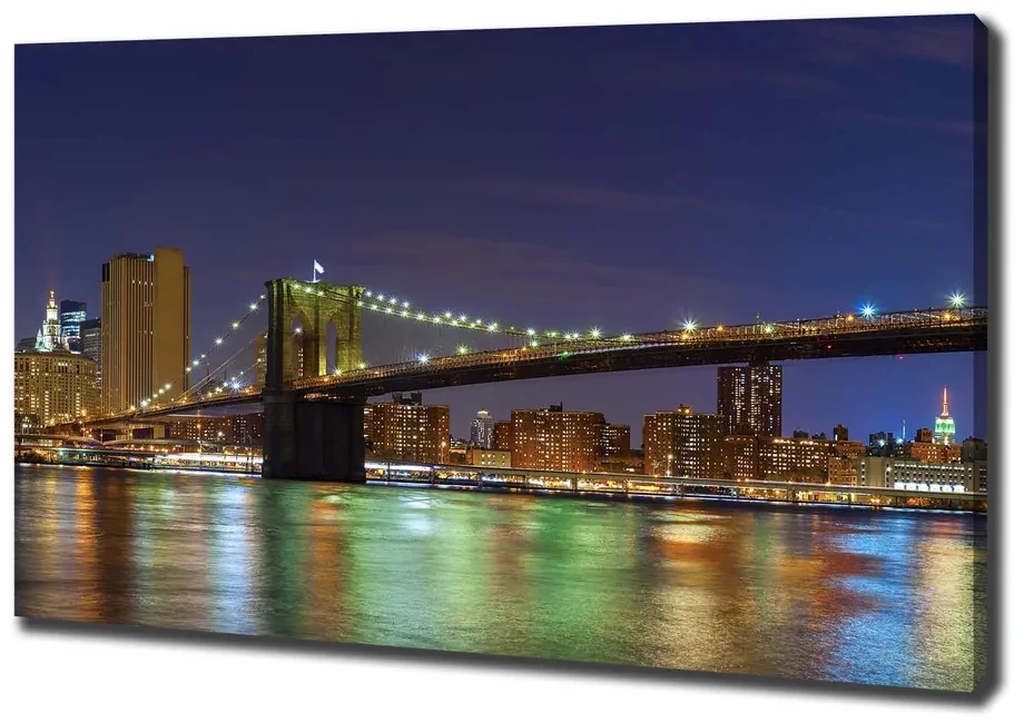 Tablou pe pânză canvas Manhattan pe timp de noapte