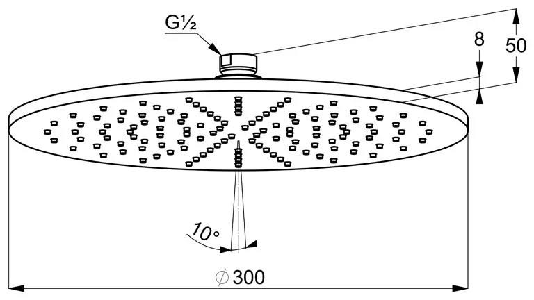 Pălărie de duș, Kludi, A-QA, 30 cm, alb mat, 6433053-00