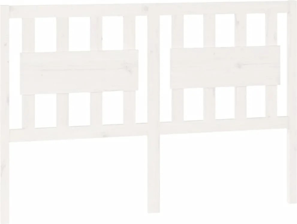 vidaXL Tăblie de pat, alb, 145,5x4x100 cm, lemn masiv de pin