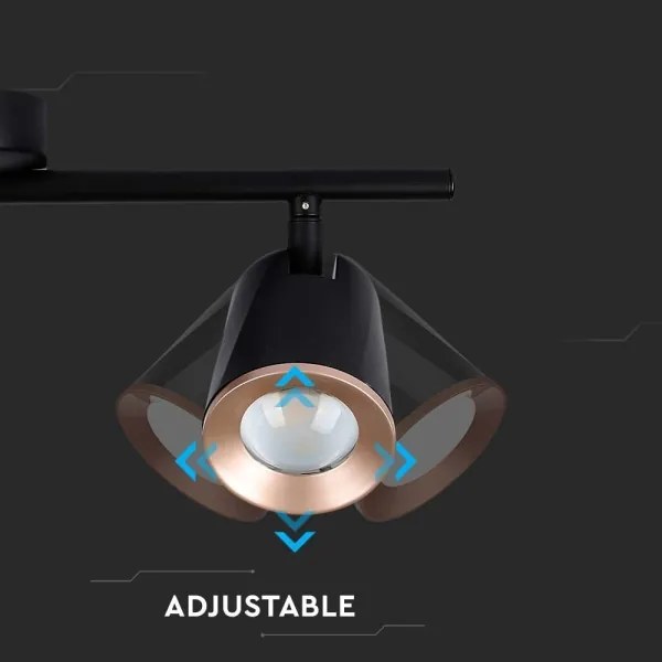 Spot LED 3xLED/5W/230V 3000K negru