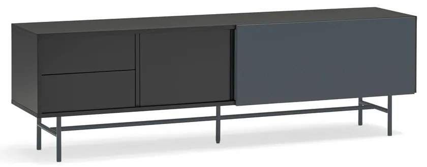 Comodă TV neagră-gri antracit 180x56 cm Nube – Teulat
