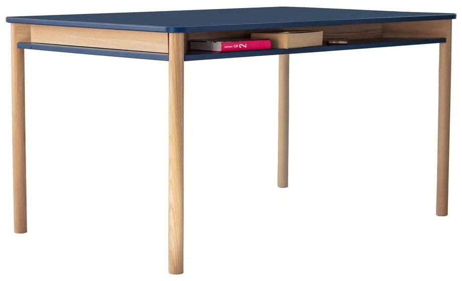 Masă dining din lemn de frasin albastru închis Ragaba Zeen