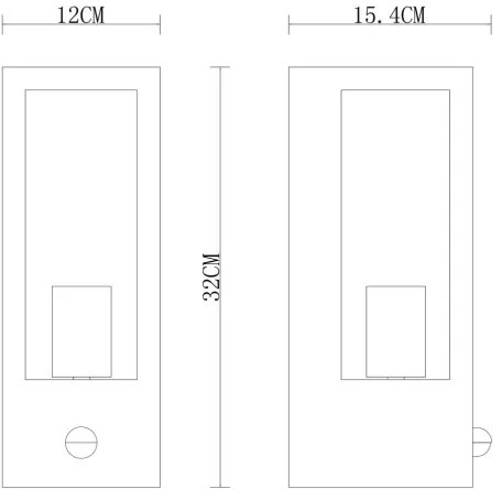 Aplică de exterior cu senzor GUNDULA 1xE27/60W/230V IP44 Globo 31980OS