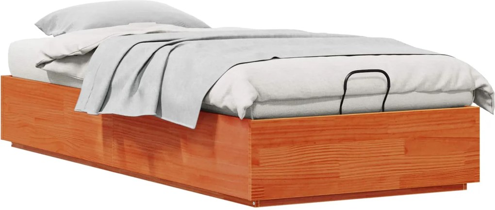 vidaXL Cadru de pat otoman Maro Ceară 80 x 200 cm Lemn masiv de pin