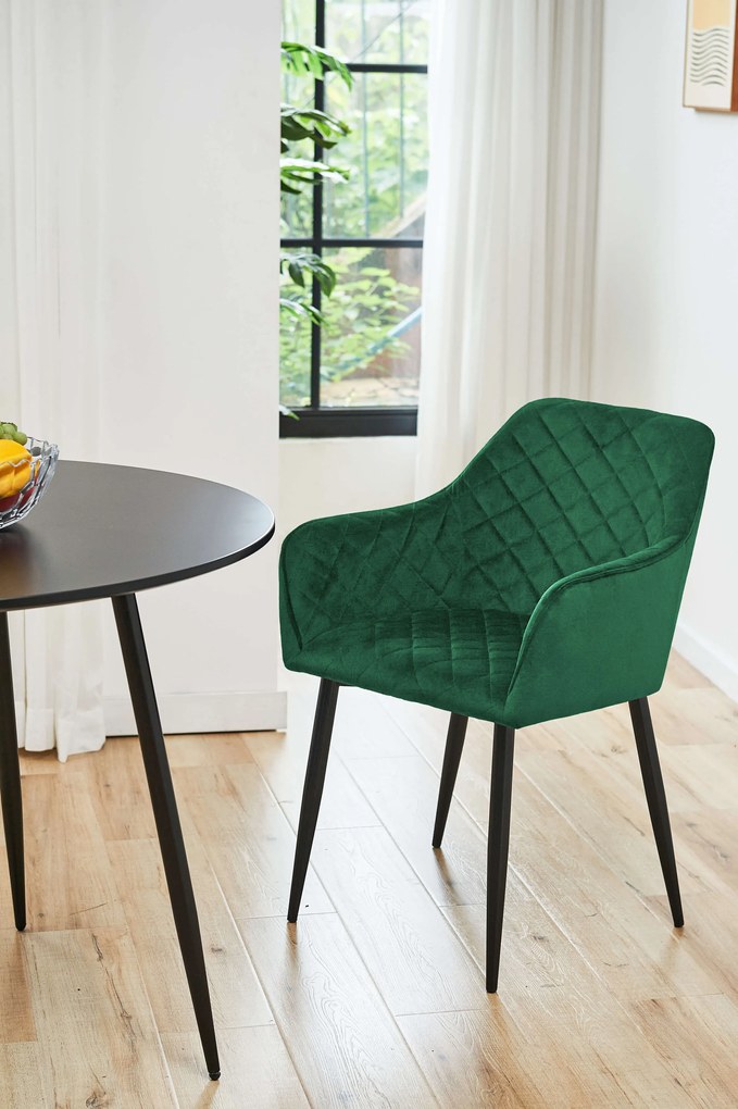 Scaun de masă Sunanda (Verde închis) (2buc). 1069501