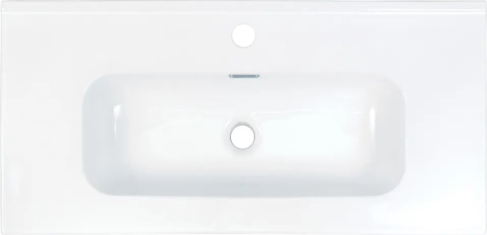 TUBO – Lavoar Ceramic Încadrat, cu Gaură pentru Baterie, 80 cm, CTU_6U8M Finisaj Alb 🏡✨