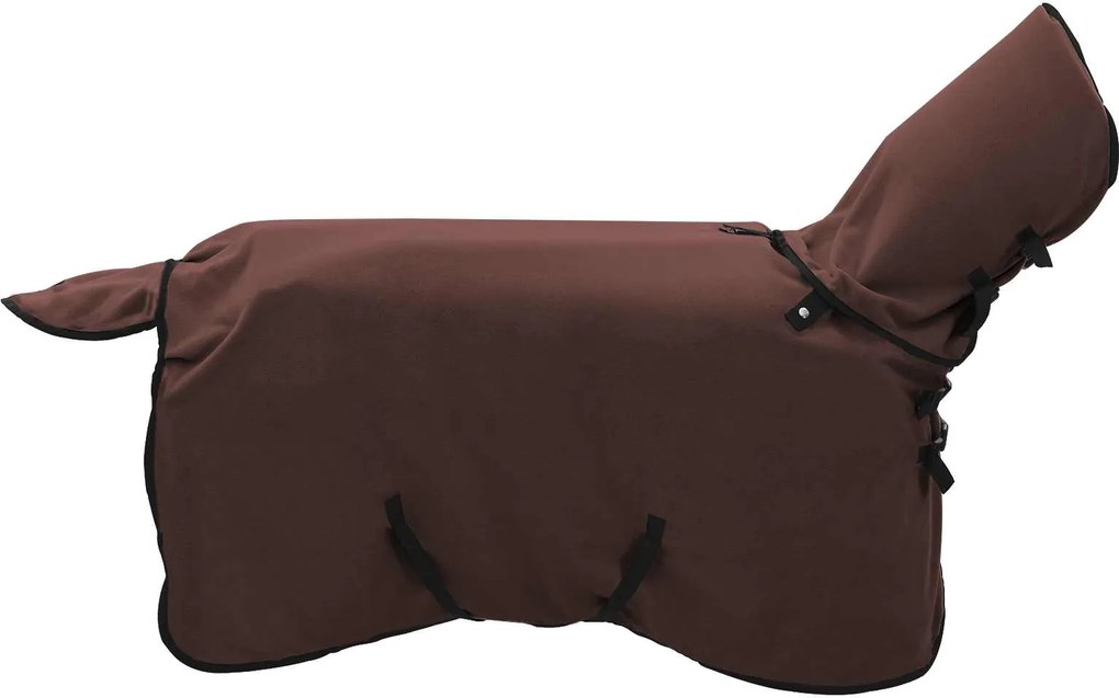 vidaXL Pătură pentru cai Maro Întunecat Complet Poliester