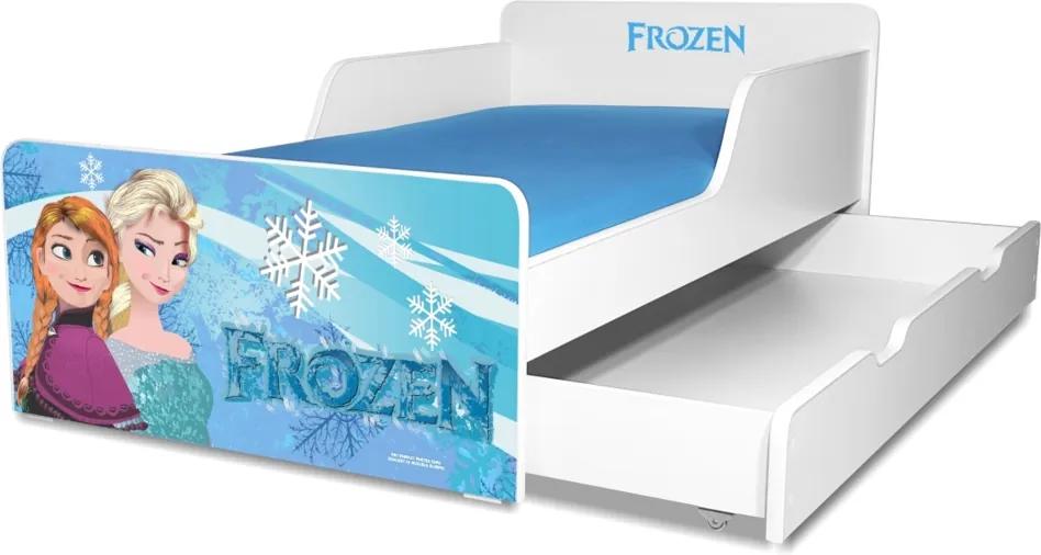 Pat copii Frozen 2-12 ani cu sertar si saltea cadou