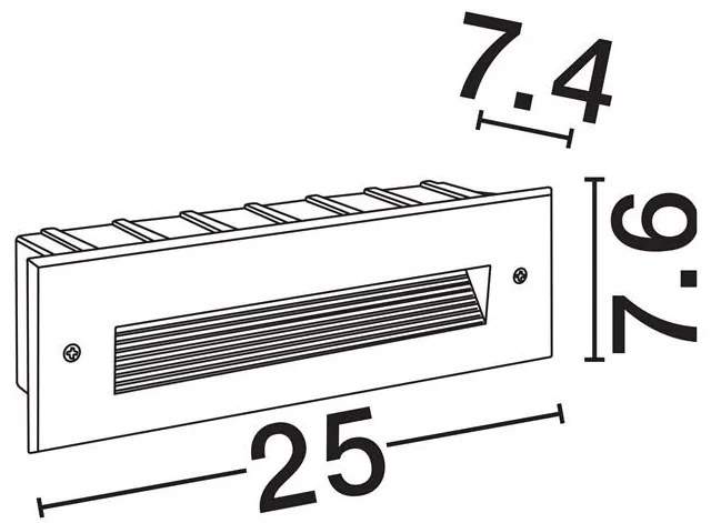 Spot LED incastrabil exterior, ambiental, IP65, POLKA negru