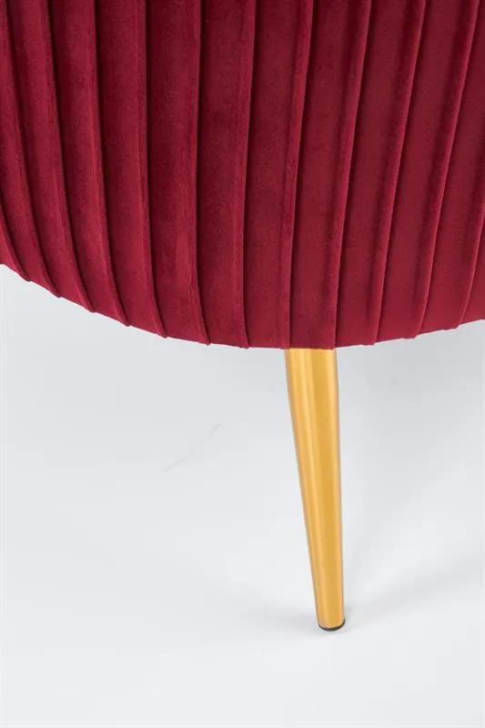 Fotoliu tapitat Crown burgundy - H80 cm