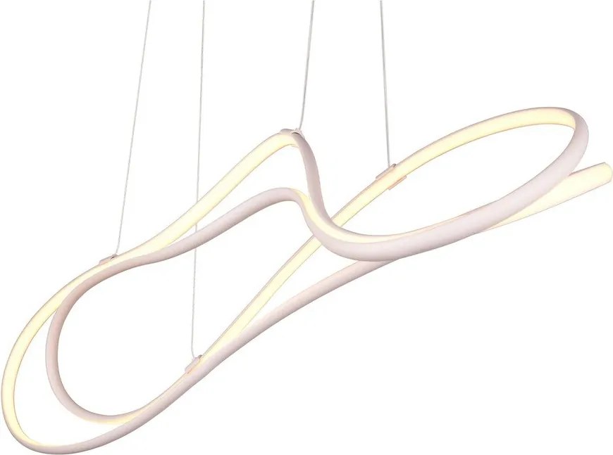 Lustră albă LED cu abajur din metal Nala – Trio Select