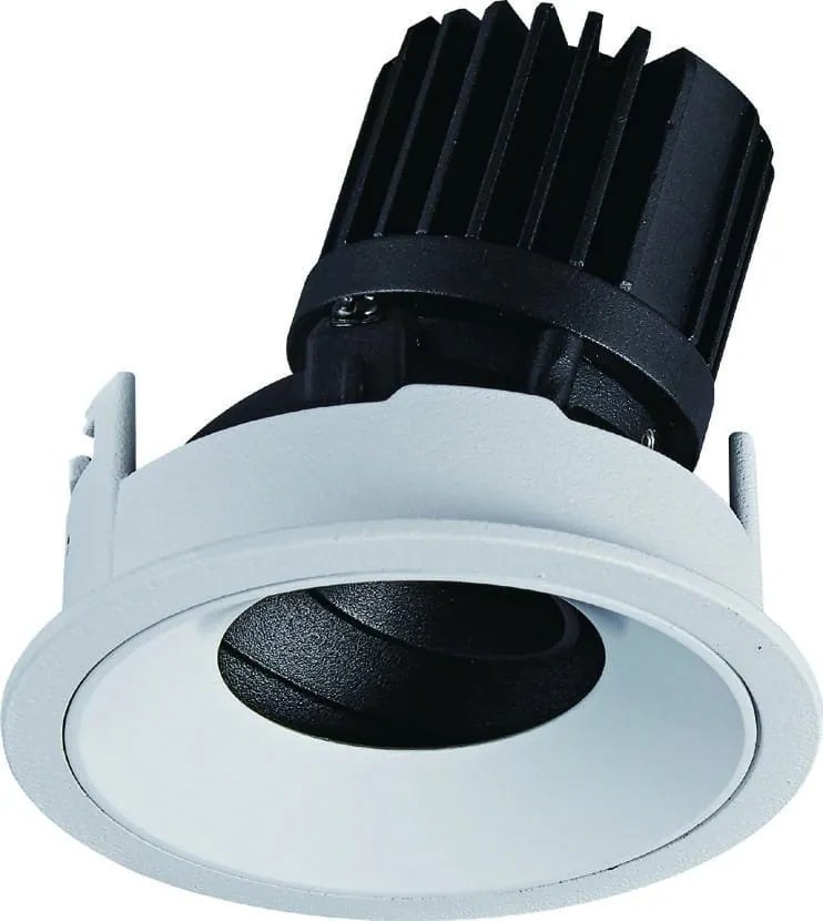 Spot LED incastrabil GALEXO H0106 alb cu inel auriu