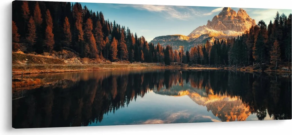 Tablou - Alpi, Italia, Dolomiți, Lago Antorno (120x50 cm)