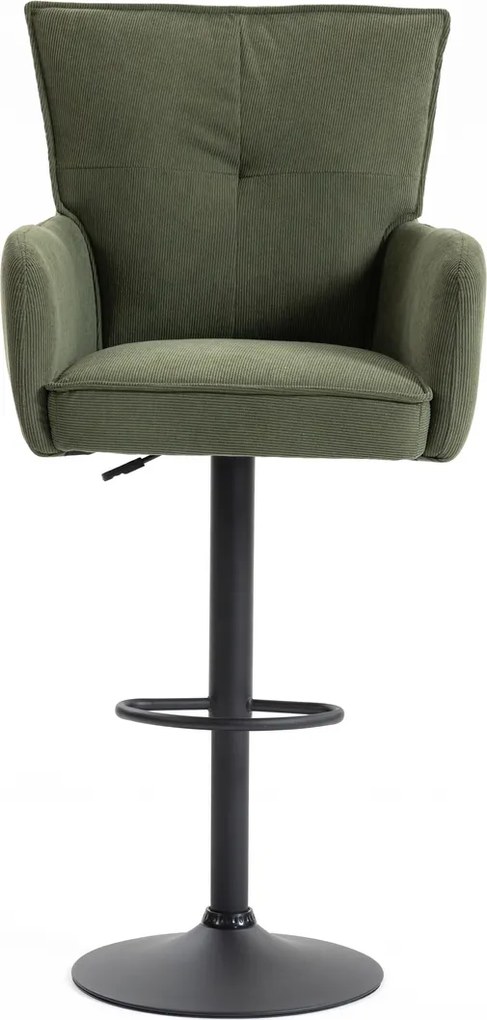 HR250W Scaun Catifea Reiată Premium culoare verde salvie Bază Neagră