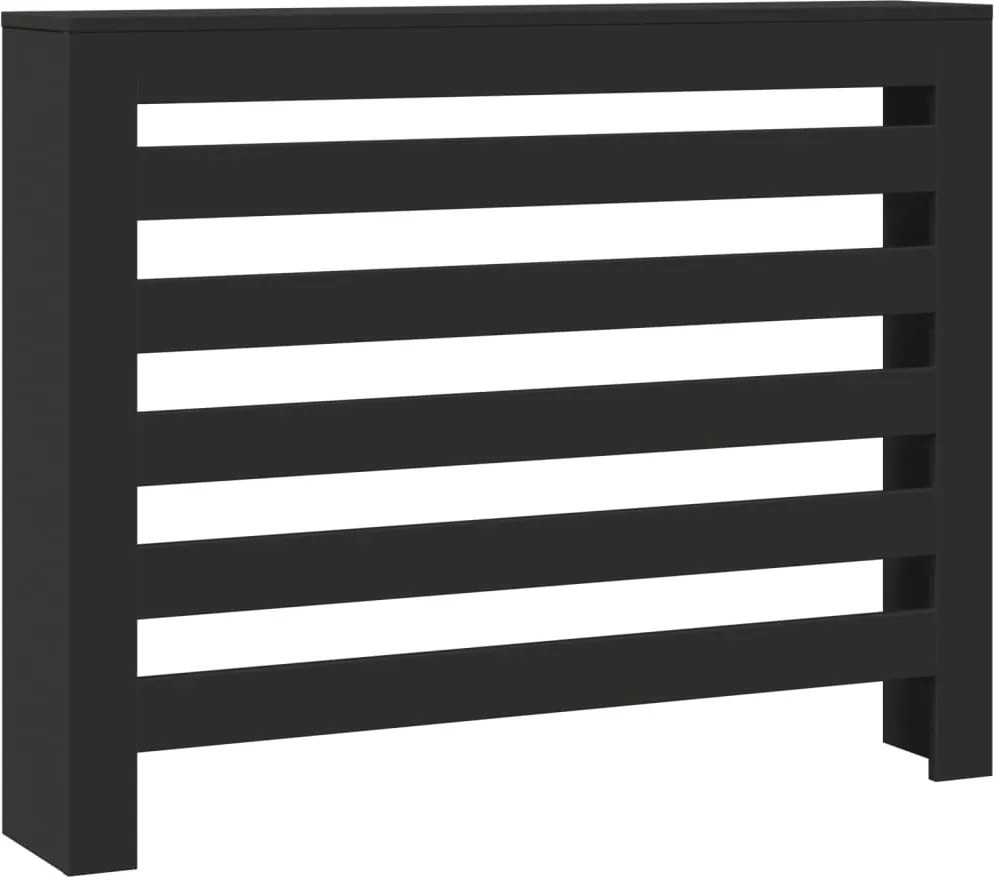 vidaXL Mască pentru calorifer, negru, 104x20x82 cm, lemn prelucrat