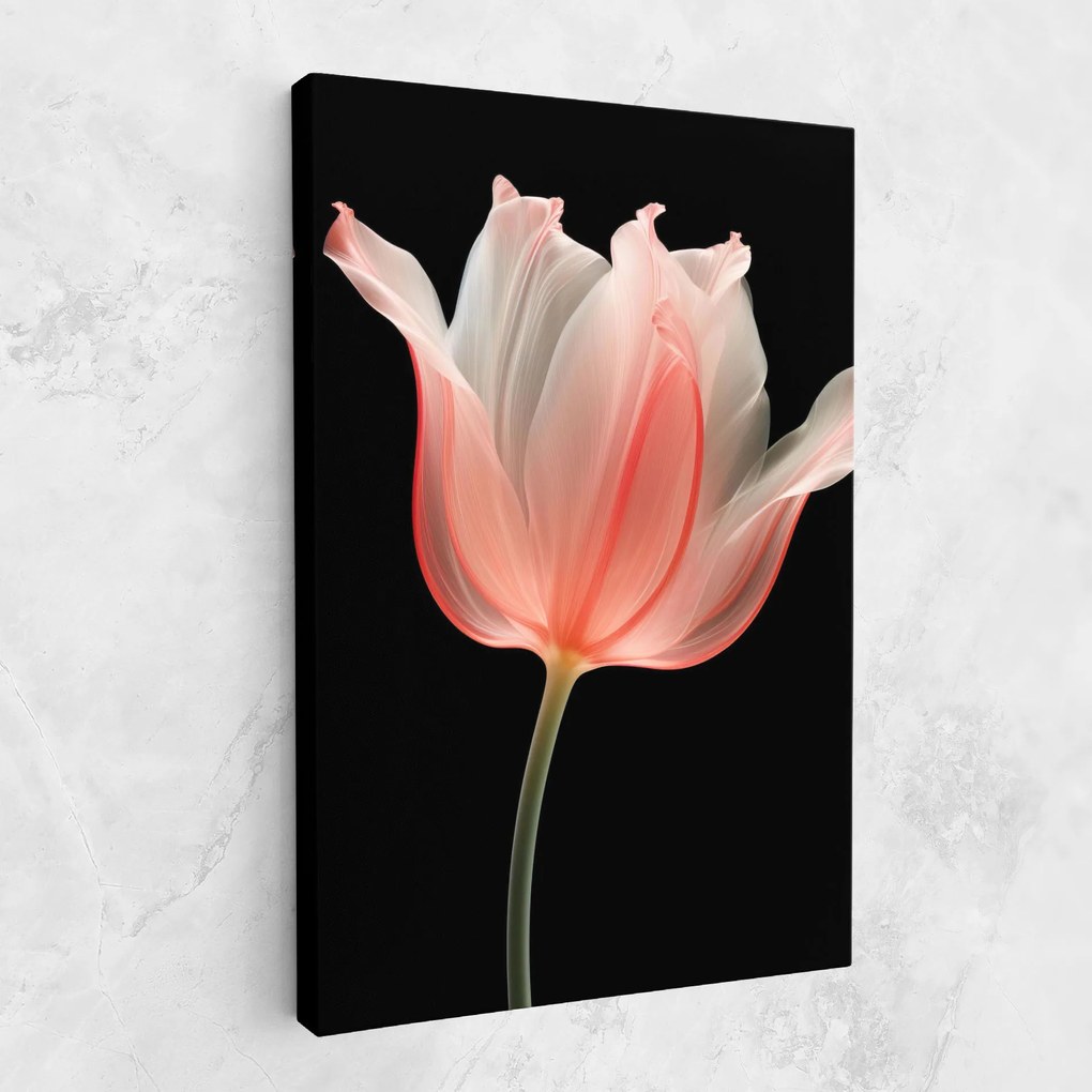 Tablou Canvas, 50x70cm, Dormitor si Living, Flori, Lalele, Pastel Pink Tulip