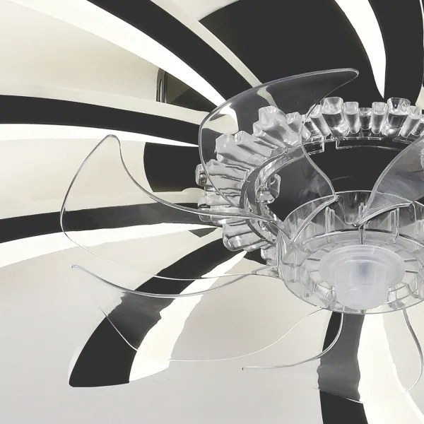 Brilagi-LED Lampă cu ventilator, dimabilă LED/50W/230V 3000-6500K negru+DO