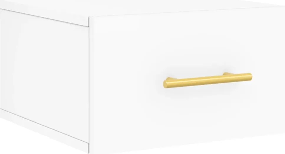 vidaXL Noptieră de perete, alb, 35x35x20 cm