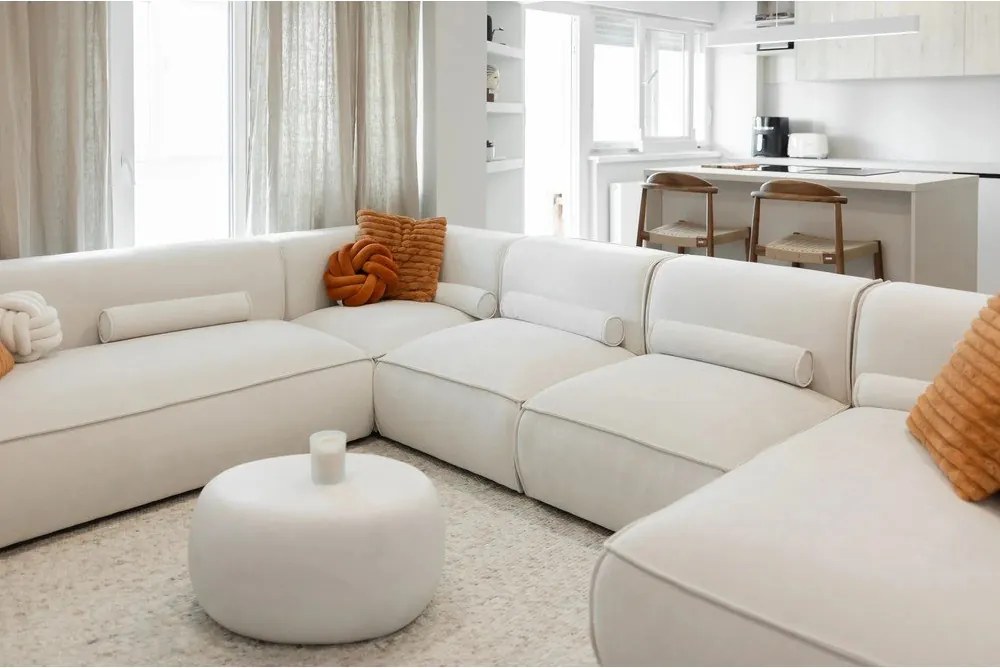 Colțar crem (cu colț pe partea stângă /în formă de "U") Flex Felix – Miuform