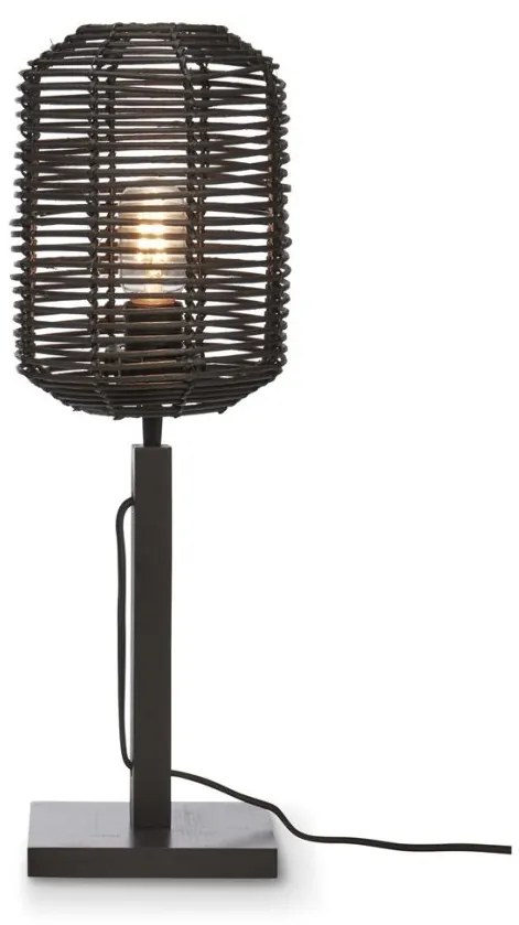 Veioza eco din bambus cu ratan Tanami bl/tube S, bl