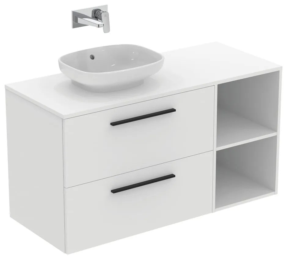 Dulap de baie în culoare naturală scund/suspendat cu aspect de lemn de stejar 40x63 cm i.Life B – Ideal Standard