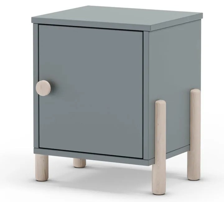 Noptieră de copii verde prăfuit din lemn de pin Enola – Marckeric