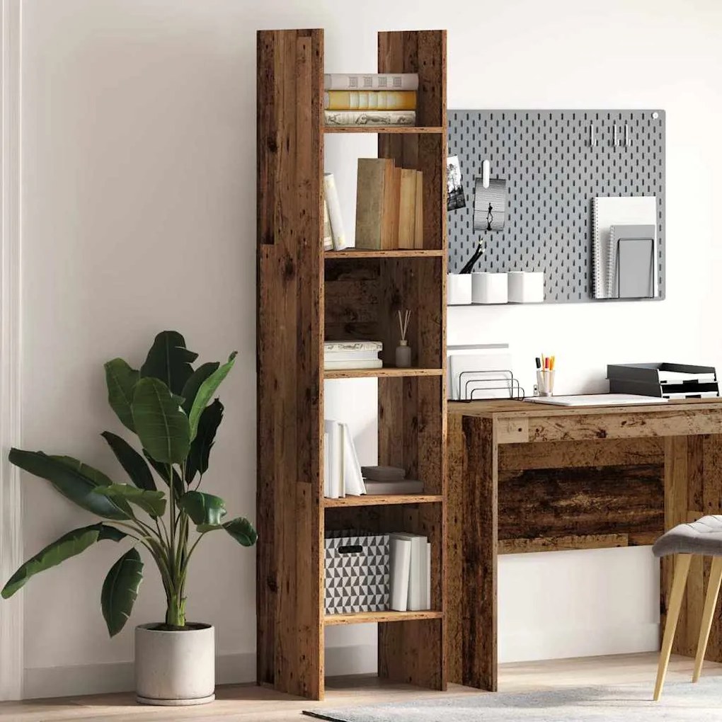 vidaXL Dulap pentru cărți Lemn vechi 40 x 35 x 180 cm Lemn compozit
