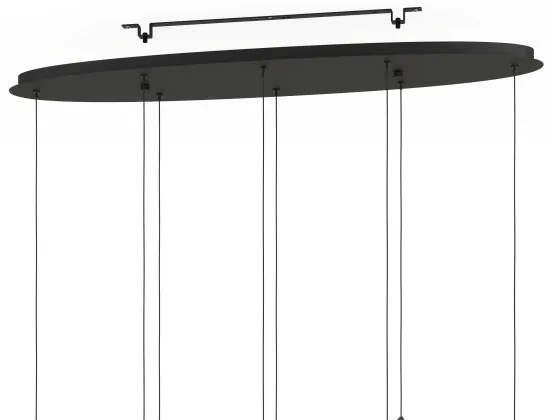 Lustră LED dimabilă pe cablu Eglo 390055 PARATEBUENO 8xLED/4,2W/230V negru