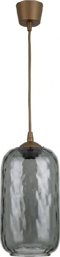 Brilagi - Pendul LED pe cablu R GLASS 1xE27/60W/230V Ø 14 cm maro/gri fumuriu