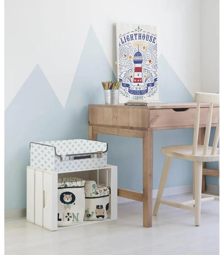 Set 2 coșuri textile pentru depozitare Madre Selva Lion