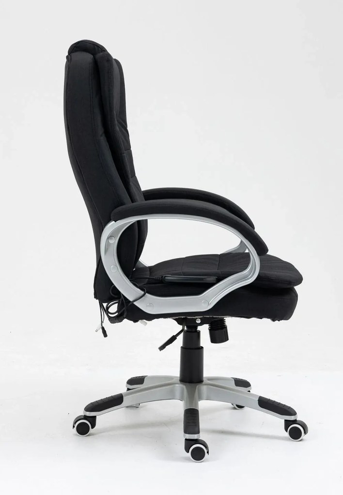 RESIGILAT- Scaun Directorial cu Masaj, Telecomanda, SIB 7304M, Material textil, Negru