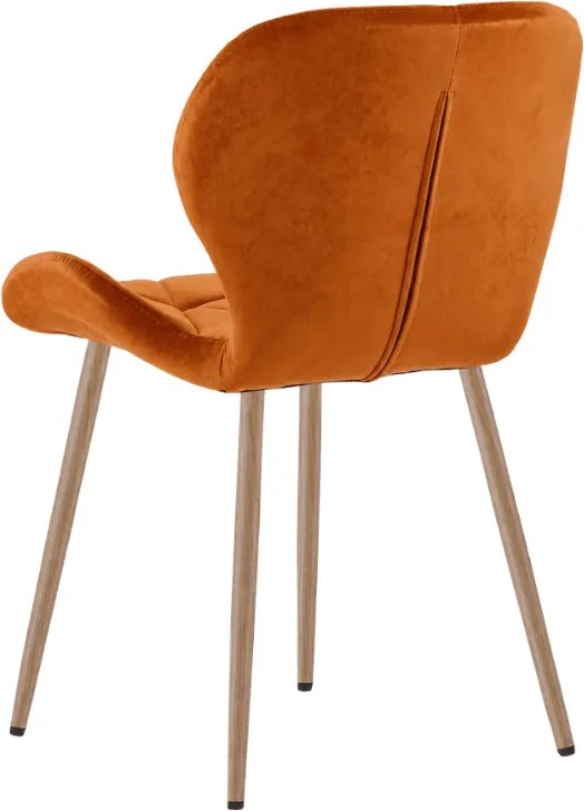 Scaun de sufragerie MANGO VELVET, teracota