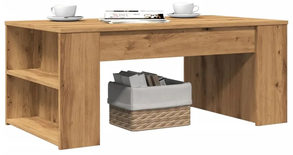 vidaXL Măsuță de cafea, stejar artizanal, 102x55x42 cm, lemn prelucrat