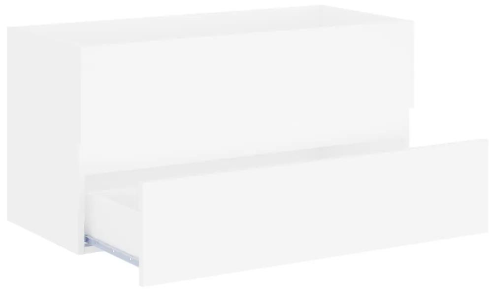 Dulap de chiuveta, alb, 90x38,5x45 cm, PAL Alb, Dulap pentru chiuveta, 1