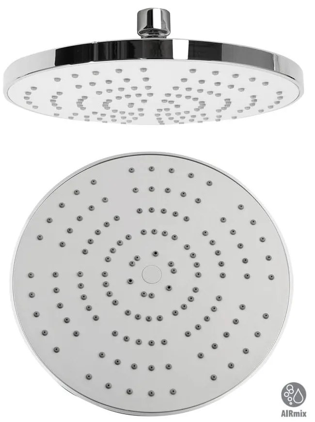 Cap de duș argintiu lucios din plastic ø 20 cm – Sapho