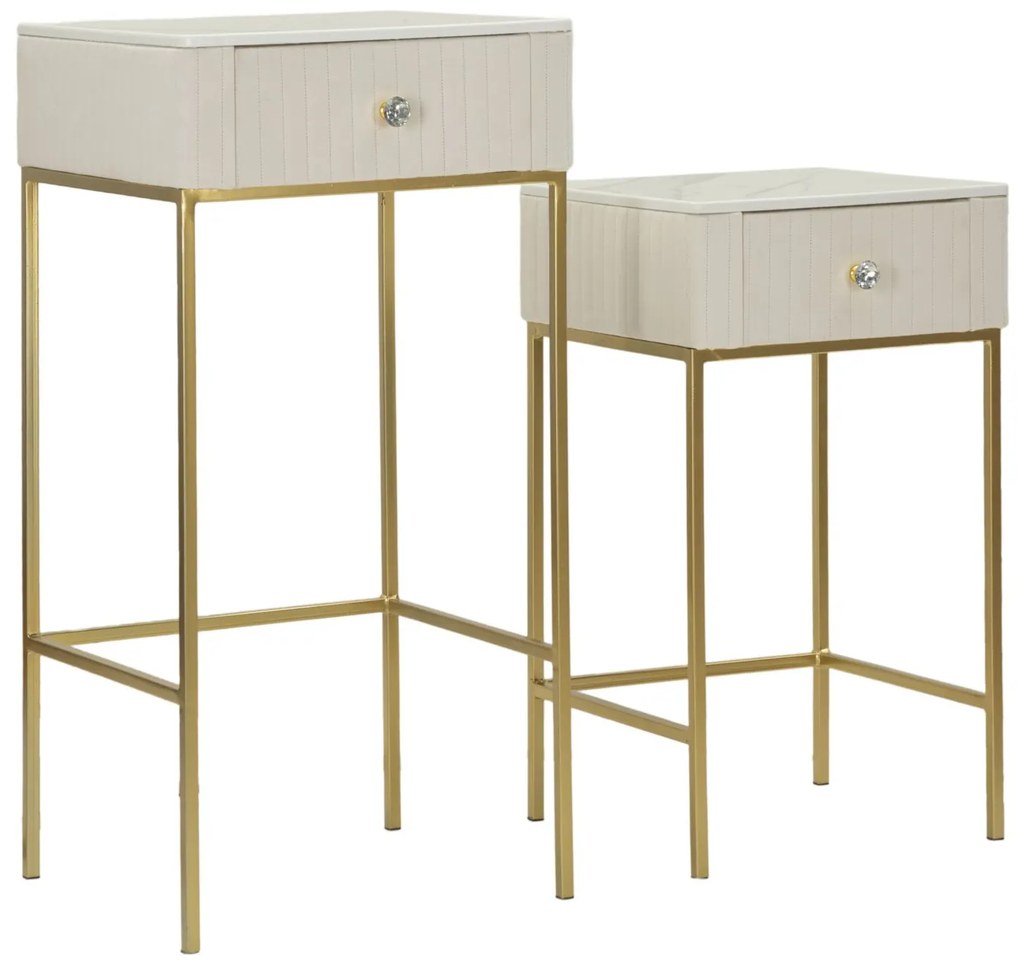 Mauro Ferretti Set De 2 Masute Inalte Cm Ø 45X90-40X68 | Aosom Romania