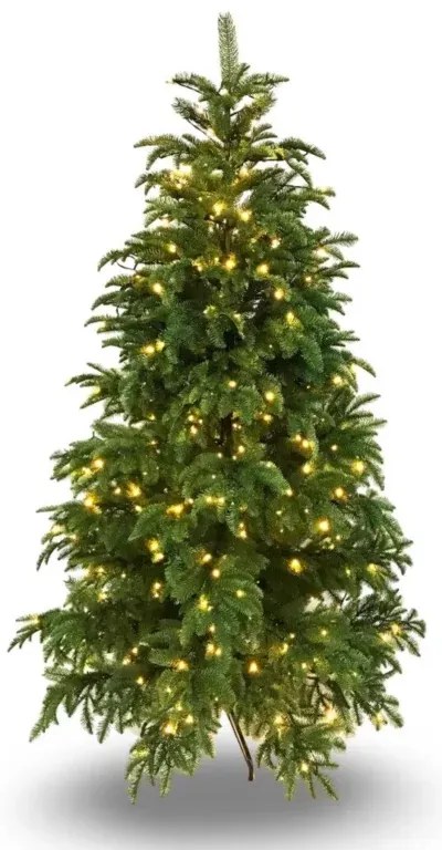 Brad artificial Pre-Lit Naturel Verde, Full 3D, LED-uri integrate