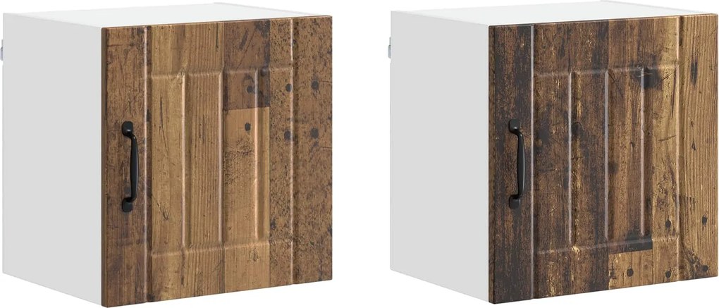 vidaXL Dulap de bucătărie 2 pcs Lemn vechi 40 x 31 x 40 cm