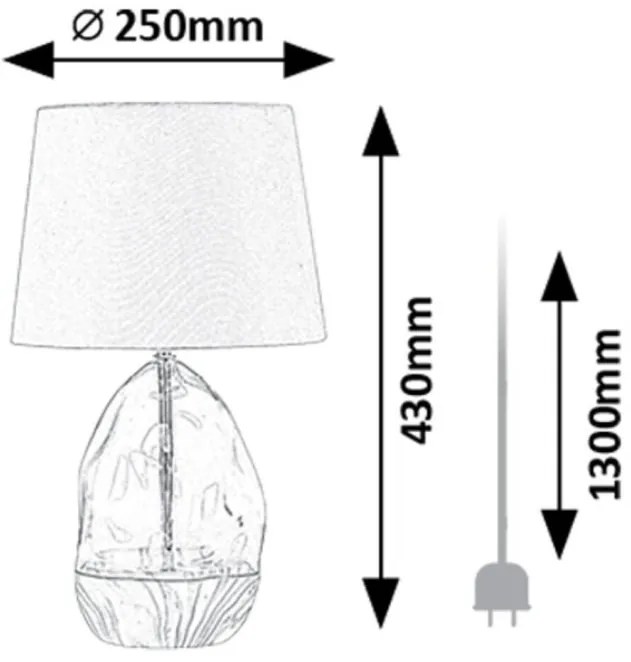 Veioza/Lampa de masa decorativa Apolonia alb