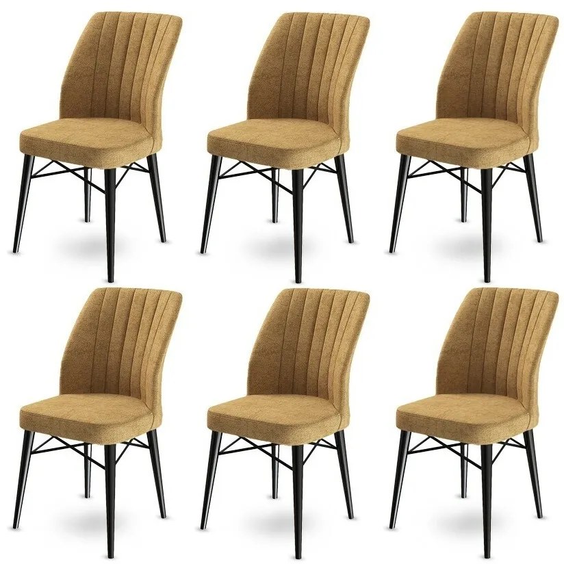 Set de scaune de sufragerie Flex Cappuccino, 6buc.
