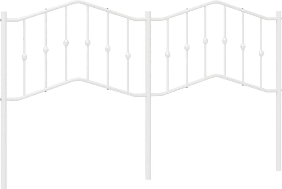 vidaXL Tăblie de pat de schimb metalică, alb, 180 cm