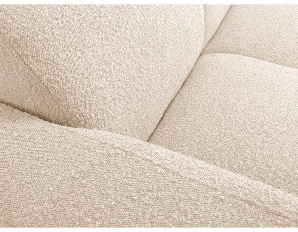 Colțar bej cu tapițerie din țesătură bouclé (cu colț variabil/în formă de ”L”) Molino – Micadoni Home