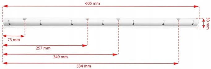 ShopJK USCATOR RUFE DE TAVAN ALB, 7 - BARE, 200 CM
