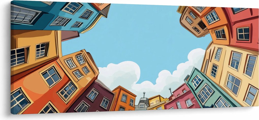 Tablou - Între case (120x50 cm)