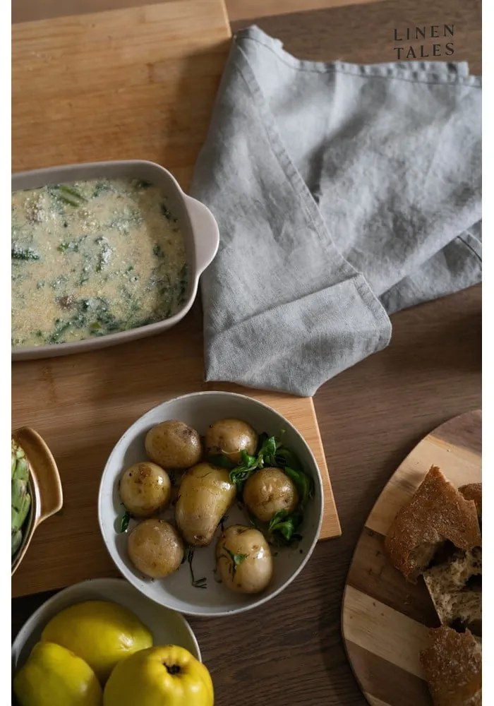 Prosop de vase din in 45x65 cm Khaki – Linen Tales