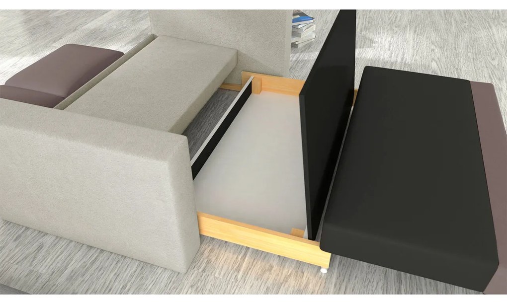 Canapea extensibila Wave Nubuk 27/Nubuk 21
