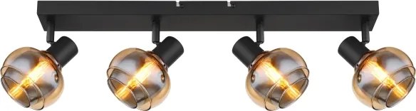 Globo 54309-4B - Corp de iluminat cu spoturi TOKKI 4xE14/40W/230V negru
