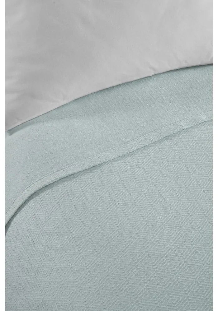 Cuvertură verde-mentă din bumbac pentru pat dublu 200x230 cm Serenity – Mijolnir