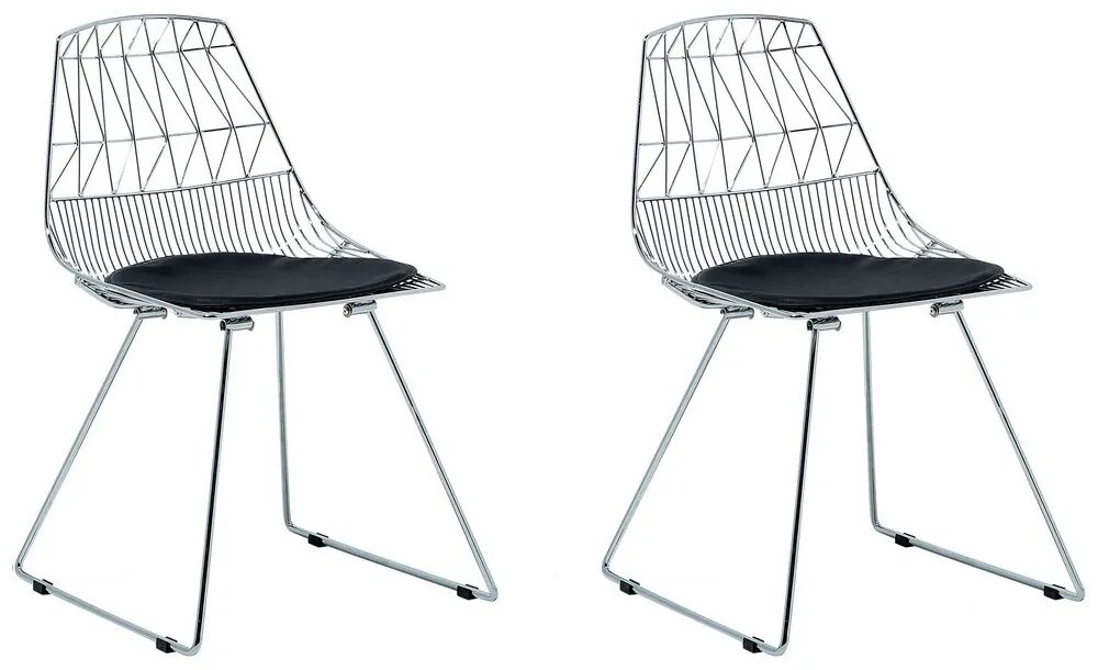 Set 2 buc. scaune pentru sufragerie Harlem (argint). 1009952