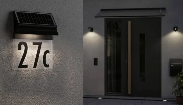 Paulmann 94694 - LED/0,2W IP44 Număr casă solar NEDA 3,7V